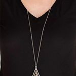 Paparazzi NWT TRI Harder Triangle Necklace and Earrings Set Photo 1
