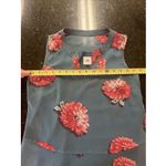 CAbi ‎ Style 3445 Blushing Floral Blouse Teal Sz XS Peplum Lined Tank Shirt Top Photo 2