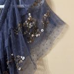 Free People  Navy Sequin Blouse Photo 5