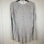 We The Free People Catalina Gray Long Sleeve Thermal T-shirt Scoop Neck Raw Hem Photo 4