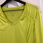 Tangerine  Brand Form Fitted Long Sleeve Athletic Lime Green Shirt - Size Large Photo 2