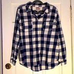 Old Navy  blue and white plaid shirt Photo 0
