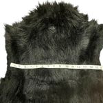 Diesel Vintage Faux Fur Black Vest Zip Front Made in Italy Y2K Goth Grunge Small Photo 12