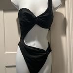 None New monokini One-Shoulder Black Swimsuit Sz M Photo 1