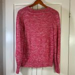 Gap  Pink Marled Y2K Style  V-Neck Sweater S Clean Girl Cozycore 100% Cotton Knit Photo 1