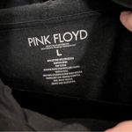 Pink Floyd  Black Graphic Hoodie Sweater Cropped Frayed Hem Large Music Cozy Photo 3