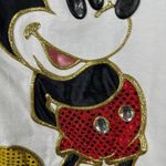 Disney Mickey, Inc. Vintage 1980s Mickey Mouse Puffy Paint Sequin Shirt One Size Photo 4