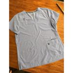 Beyond Scrubs Blue Women’s Scrub Top Medium Medical Shirt M Pockets Photo 5