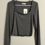 Elodie  Charcoal Long Sleeve Top Photo 0
