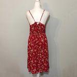 Xhilaration NWT Red Ivory Floral Ruffle Strappy Midi Dress New Photo 2