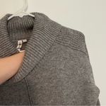 Cable & Gauge Cowl Neck Sweater Gray Flecked Speckled Hi-Lo Hem Tunic Sweater L Photo 6