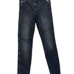 We The Free high waisted cropped skinny jeans stretch raw hem black size 28 Photo 6