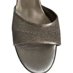 Yves Saint Laurent Gunmetal Gray Silver Sandal Slingback Size 8.5 Photo 3