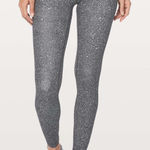 Lululemon  Align Pant *Full Length 28" in‎ Luminesce Splatter Ice Grey Black Sz 4 Photo 0