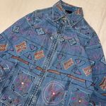 None Vintage West End All Over Embroider Denim Shirt/Jacket With Pockets-Large Photo 1