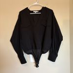 Good American  utility wrap bodysuit in black SZ 2‎ Photo 2