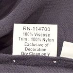 Chan Luu Size Medium  Dark Gray, Sheer, Lace, V-Neck,  Long Sleeve Blouse Photo 5