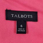 Talbots  Coral Pink Floral Lace Overlay Sheath Dress Size 6 Wedding Guest Dress Photo 7