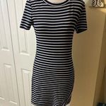 Vintage Absolute Angel Asymmetrical Dress Black White Stripes Size Large Photo 0