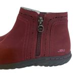 Jbu  Memory Foam Do Juno Women Sz 7 M Burgundy Ankle Length Zip Up Chelsea Boots Photo 6