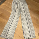 REWASH  medium‎ linen blend pants bohemian flare long Photo 0