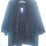Karen Scott NWT  Woman Draped Cardigan Size 2X Espresso Brown Photo 2
