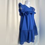Who What Wear  Blue Eyelet Women's Dress (820) Photo 2
