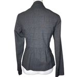 Banana Republic Dark Grey Plaid Lightweight Peplum Back Career Occasion Size 4 Photo 2