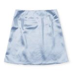 🆕Satin Side Zip Blue Mini Skirt Size XS Photo 1