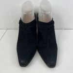 Sam Edelman  Size 10 Alison Western Mule in Black Suede Evereve Stacked Heel Photo 5