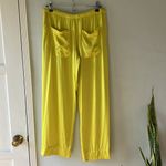ZARA NWOT••Satin Effects electric yellow flowy pants•Sz XS Photo 3