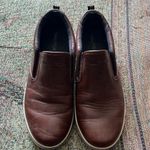 Nautica Brown Leather Loafers Sleek Slip-On Flats SZ 5 Boat Chunky Formal Photo 0