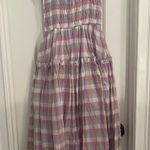 MABLE Boutique  Midi Purple and Green Pastel Dress Tie Shoulders Photo 0