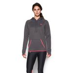 Under Armour 🩶✨ Cozy Sportstyle Grey with Pink Trim Fleece Hoodie Photo 7