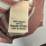 L.L.Bean Organic Cotton Slub Knit Stripe Print Crew Neck Long Sleeve Sweater XL Pink Photo 5