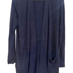 Barefoot Dreams  cozychic ultra light medium blue long sleeve cardigan Photo 0