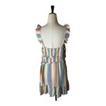 Saylor  Dress Women XL Multicolor Striped‎ V Neck Smocked Ruffle Trim Alma Mini Photo 5