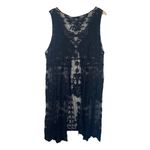 Womens Kimono One Size Whimsygoth Sheer Fairy Grunge Goth Floral Duster‎ Boho Black Photo 4