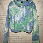 Coeur d Alene Clothing Company Tie Dye Hoodie Sweatshirt Blue Green 2XL Cropped Size XXL Photo 0
