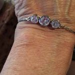 Badgley Mischka  Adj. Triple Bezel Crystal Bracelet Photo 0