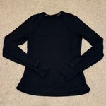 Lululemon  It’s Rulu Run Long Sleeve Size 10 Black Athletic Running Fitted Top Photo 2