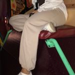 Abercrombie & Fitch drawstring tan sweats Photo 5