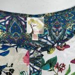 Fig & Flower Size 2X Floral Print Henley Tunic Blouse Top Photo 5