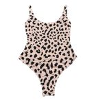 Princess Polly TAMIKAH BODYSUIT Tan And Black LEOPARD Animal Print Square Neck 4 Photo 3