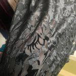 Catherines Size 3x Button Front Velvet Burnout Black Blouse Top Floral Sheer Photo 5