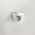 Botanical Statement Ring in Ivory White Photo 3