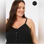 Torrid Black Button Front Peplum Cami Tank Top Plus Size 3X Photo 3