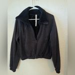 Lululemon  Plush Times Zip Up Fleece Lined Jacket Size 8 Heathered Black Photo 1