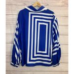 Commense Womens Oversized Long Sleeves Royal Blue TOP Blouse Size Small Photo 2