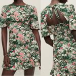 Reformation NEW  Alaina Dress Green Pink Floral Size 4 Photo 1